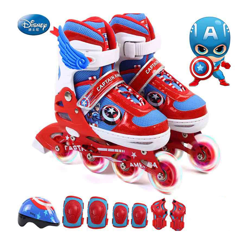 Genuine Disney Children's 8 Wheels Full Flash Roller Shoe Set Roller