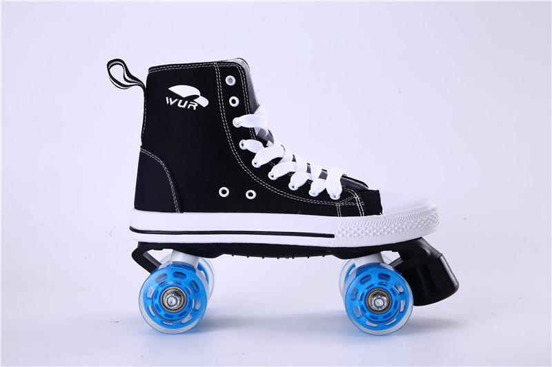 Factory Cheap Retail Canvas Couple Canvas DoubleRow Roller Skates