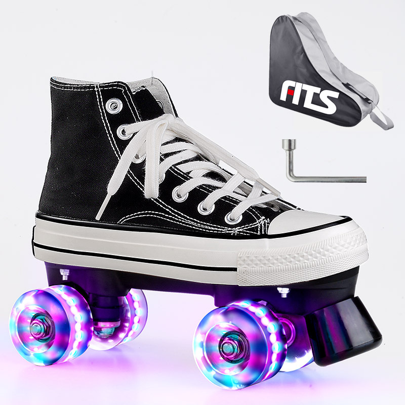 Spot wholesale new fourwheel canvas roller skates Roller skate