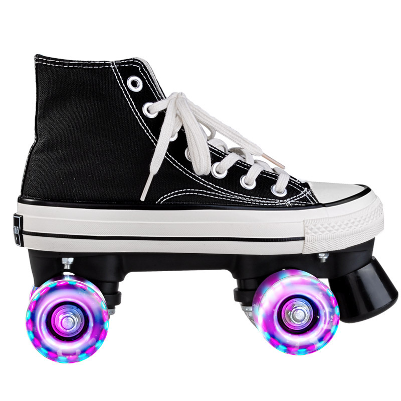 Spot wholesale new fourwheel canvas roller skates Roller skate