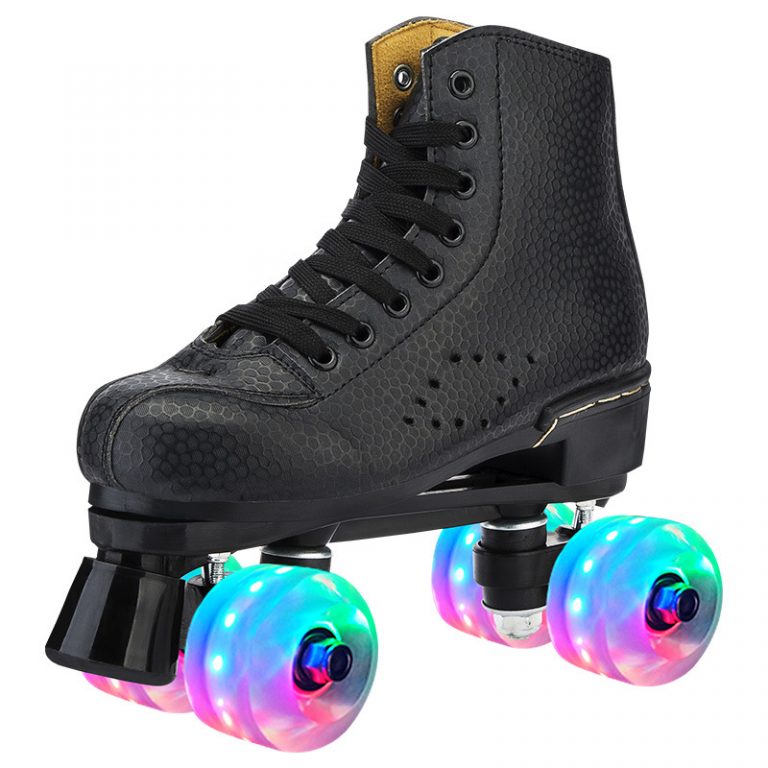 Hot sale double row skates fourwheel full flash skates Roller skate