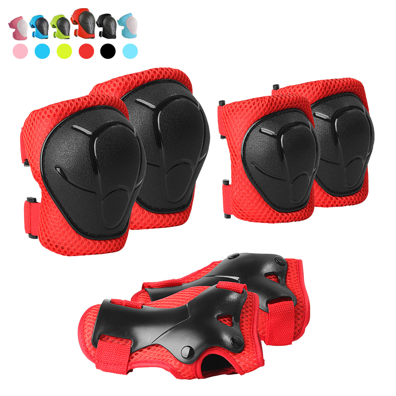 Sixpiece thickened children's skateboard sports protective gear