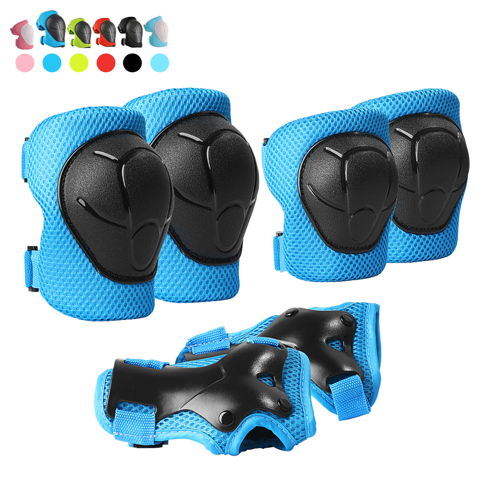 Sixpiece thickened children's skateboard sports protective gear
